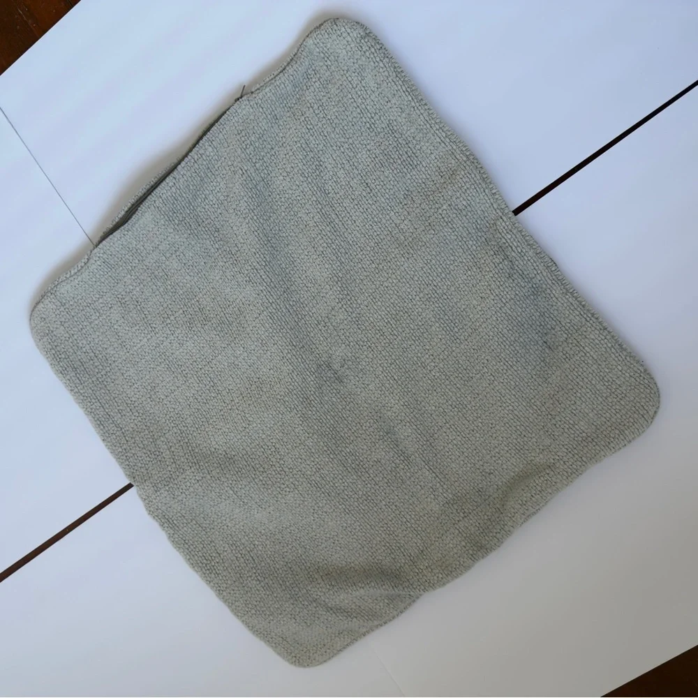 Striped Knit Pillow‎ Cover in Black, Gray & Cream
